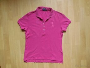 dámské Ralph Lauren růžové polotričko,ba ,kr.ruk, L-XL