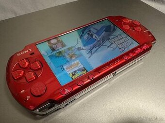 PSP-3004 - RED (TOP STAV) (MOD- Hry Zdarma)