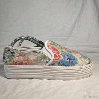 ❗❗ JULIET, VELIKOST 40, DÁMSKÉ SLIP-ONS BOTY NA PLATFORMĚ❗❗ - 1