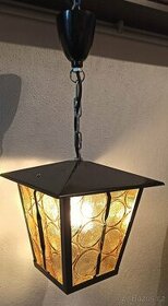 Kovová závěsná lampa, lucerna - 1