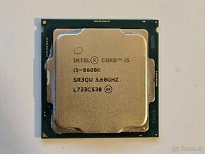 Intel i5 8600k 6 jádrový, 3,6GHz (TDP 95W), Turboboost 4,3GH