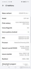 Honor 90 lite 8gb 256gb černý