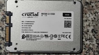 SSD 500GB Crucial MX500 jako nové