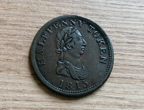 Kanada 1/2 Penny 1815 koloniální mince Nova Scotia - 1