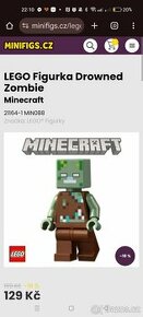 Lego Minecraft Drownned Zombie- nova