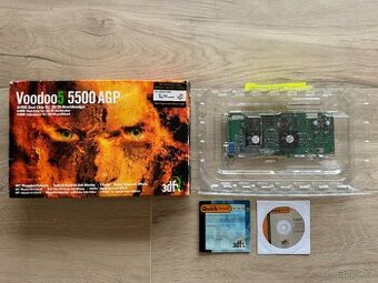 3dfx Voodoo 5 5500 64MB AGP + BOX, CD, Manual