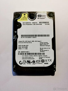 120GB WD Scorpio HDD 2,5" IDE/PATA disk super stav - 1