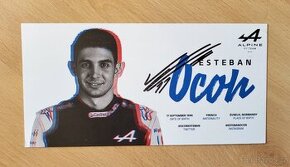 Esteban Ocon Alpine Formule 1 originální autogram