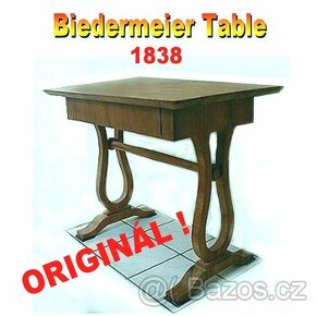 331.Rakouský Originální Biedermeier stůl, cca 1838 - 1