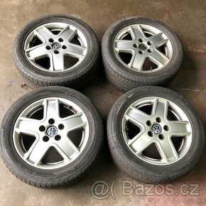 4x alu kola VW R16 rozteč 5x112 4x pneu Barum 225/50/R16