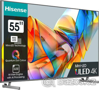 Hisense 55U6KQ, QLED 55" 139cm 4K Smart tv, Direct LED, 20W