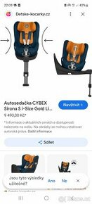Autosedačka Cybex sirona s i-size gold line 2019 - 1