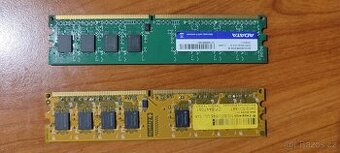 Paměti DDR 2 Zeppelin 1GB a ADATA 2GB