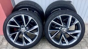 19” Alu Vega, Škoda Superb 3, 5x112 ET44, letní pneu Bridges