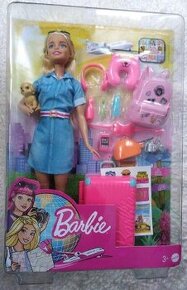 Barbie s kufrem na cestách - hrací set