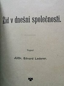 ŽID V DNEŠNÍ SPOLEČNOSTI Edvard LEDERER