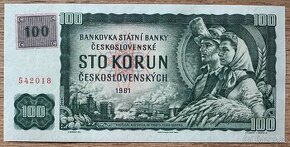 100 Kčs 1961 s kolkem UNC - 1