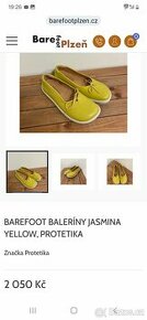 Nove barefoot baleriny Jasmina yellow- protetika vel.41 - 1