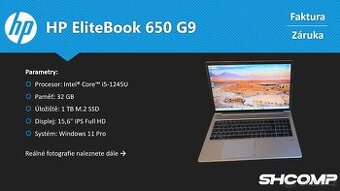 HP EliteBook 650 G9 - i5-1245U | 32GB | 1TB SSD | Záruka