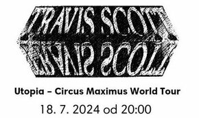 2 VIP vstupenky - Travis Scott, Praha O2 arena, 18.7.