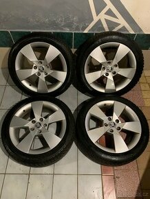 Alu kola Škoda R17 5X112 ZIMNÍ PNEU 225/45 PIRELLI