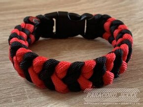 PARACORD náramek (18 cm) red - black