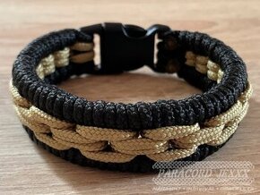 PARACORD náramek (20 cm) black - bronze