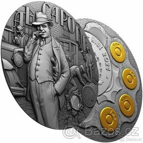 Vzácná mince Gangsters- Al Capone 2 Oz 2021 Antique Standard - 1