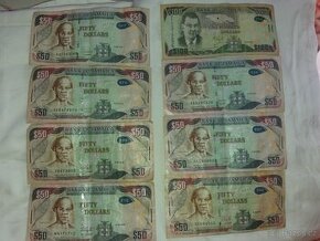 Exotické Jamajské dolary (bankovky i mince)