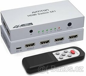 HDMI Switch 5 Port, AVMTON HDMI Switcher 5 v 1 výstupu, HDMI