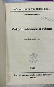 František Lýsek: Vokální intonace a rytmus