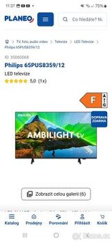 Úplně nová 65"TV Philips se zárukou