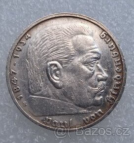 5 Reichsmark 1938 E (Říšská 5 marka) - 1