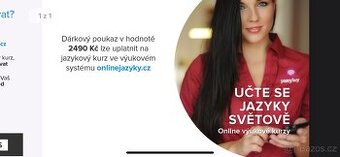 Dárkový poukaz On-line jazyky