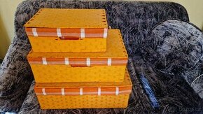 Úložný box s víkem oranžový - 1