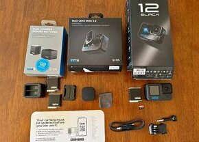 GoPro 12 + Max lens, nabíječka, 3x baterie, 256Gb karta - 1