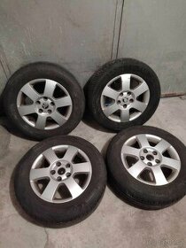 4ks alu disky orig. Škoda 5x112 R15 + pneu 195/65 r15 - 1