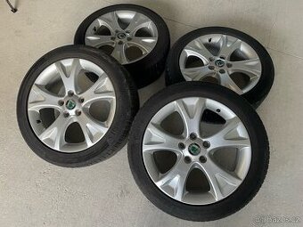 Originál alu kola Škoda r17 5x112 - 1