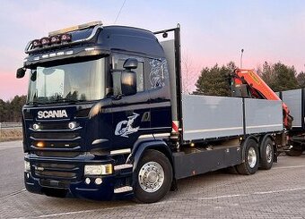 Scania R490 6x2 - valník s hydraulickou rukou Palfinger