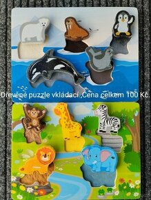 Dřevěné puzzle vkládací