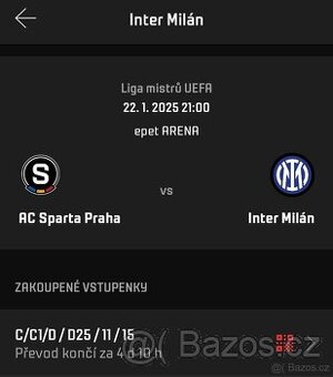 Sparta - Inter Milán