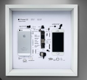 Obraz z dílů iPhone 5s + dnes zdarma doprava