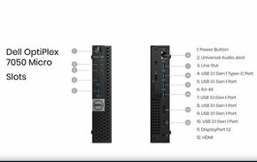 Dell OptiPlex 7050 Micro i5/8GB RAM/256GB SSD/W11/wifi - 1