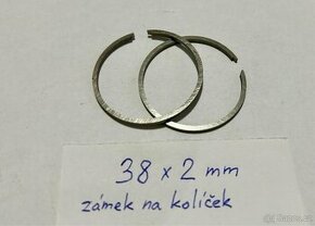 Pístní kroužek 38 x 2 mm zámek na kolíček 2 ks