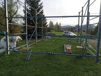 Hangár , plechová garáž , hala 7m x5m vyška 4 m