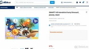 SMARTY 4D interaktivní karty Dinosauři, planety, roboti