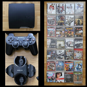 SONY PlayStation 3, PS 3 + 28 her, POUZE KOMPLET