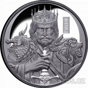 Stříbrná mince 1 Oz The King of Chess, 2023 Black PROOF