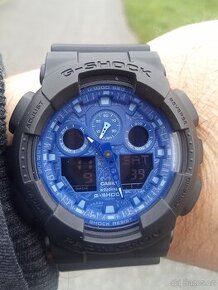 Hodinky Casio G-Shock Blue Paisley Series  GA-100BP-1AER

