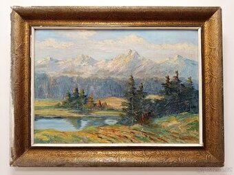 Obraz Oldřich Slavík, Vysoké Tatry, olej na desce 85x65